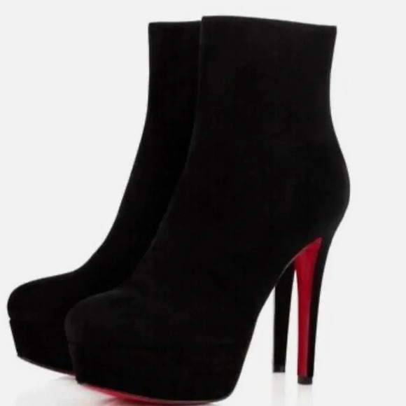 Christian Louboutin Shoes - Christian Louboutin Bianca Booty 120 mm Ankle boots Black Suede size 39.5